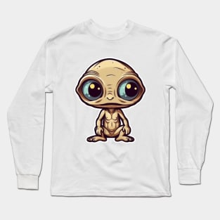 Cool Alien with a Hooded Pullover design #14 Long Sleeve T-Shirt